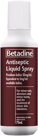 Betadine Antiseptic Liquid Spray 75ml