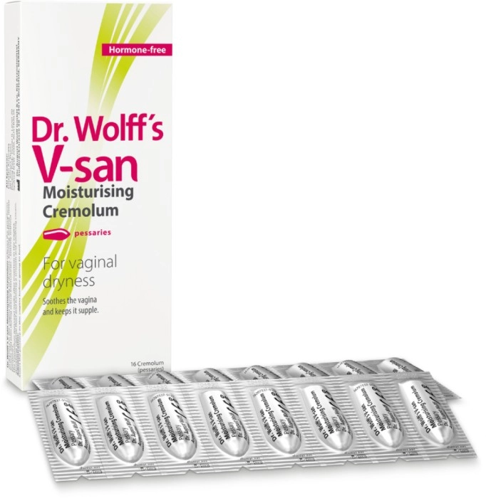 Dr Wolff's V-San Moisturising Cremolum Pessaries 16 Pack