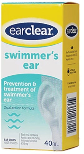 EarClear Ear Drops for Swimmers Ear 40ml