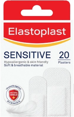 Elastoplast Sensitive Hypoallergenic Strips Assorted 20 Pack