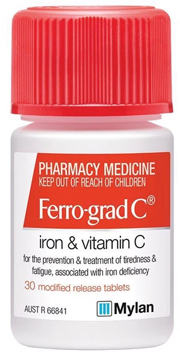 Ferro-Grad C Iron & Vitamin C 30 Tablets