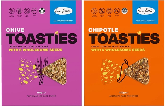 Fine Fettle Foods Toasties Chive or Chipotle 110g