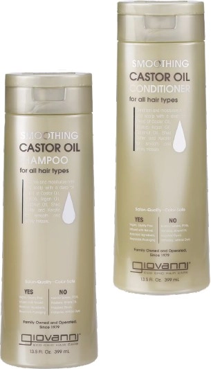 Giovanni Smoothing Castor Oil Shampoo and Conditioner, 399ml Varieties