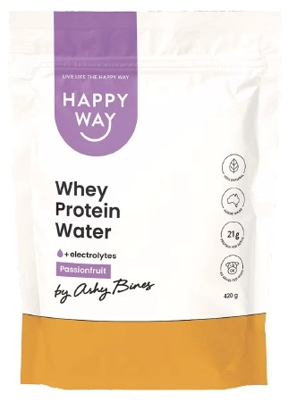 Happy Way Ashy Bines Whey Protein Water Powder Passionfruit 420g