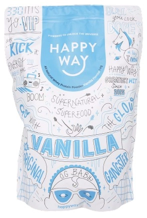 Happy Way Whey Protein Powder Vanilla 1kg