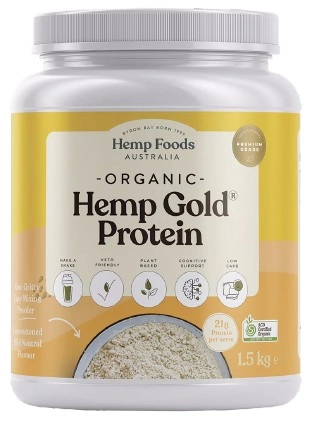 Hemp Foods Australia Organic Hemp Gold Protein 1.5kg