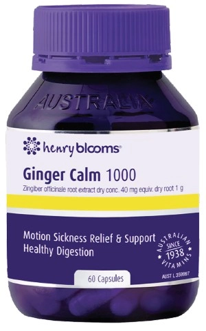 Henry Blooms Ginger Calm 1000mg 60 Capsules