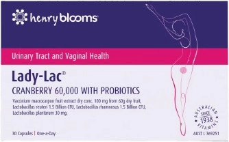 Henry Blooms Lady-Lac Cranberry 60000 with Probiotics 30 capsules