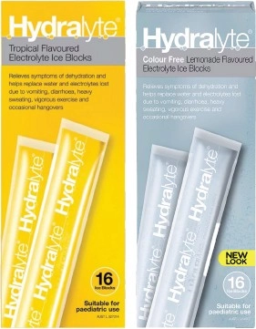 Hydralyte Electrolyte Ice Blocks 16 Pack, Assorted Flavours