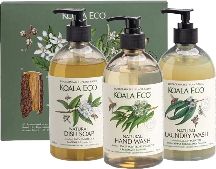 Koala Eco Hand Wash Laundry Wash & Dish Soap Gift Pack 3 X 500ml