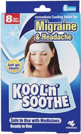 Kool 'n Soothe Migraine & Headache Relief Strips 6 Sheets