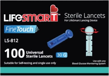 LifeSmart FineTouch Universal Sterile Lancets 100 Pack