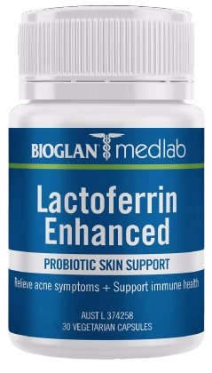 Medlab Lactoferrin Enhanced Probiotic Skin Support 30 Capsules