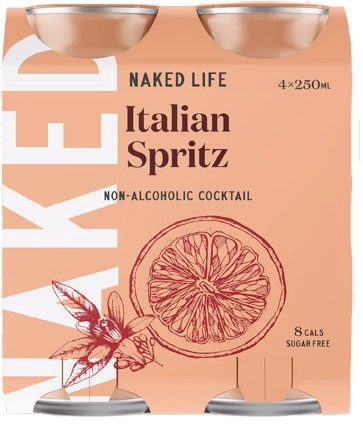 Naked Life Cocktail Non-Alcoholic Cocktail Italian Spritz 4x250ml