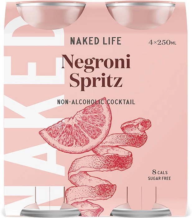 Naked Life Cocktail Non-Alcoholic Cocktail Negroni 4x250ml