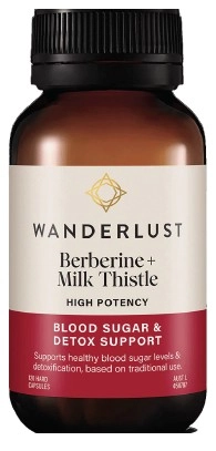 NEW Wanderlust Berberine + Milk Thistle 120 Capsules