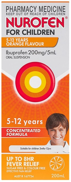 Nurofen for Children 5 - 12 Years Pain & Fever Relief Orange 200ml