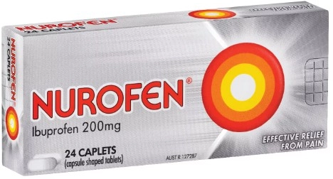 Nurofen Ibuprofen 200mg Pain Relief Caplets 24 Pack