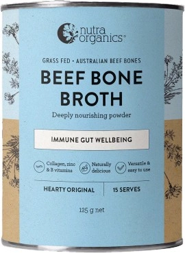 Nutra Organics Beef Bone Broth Powder Hearty Original 125g