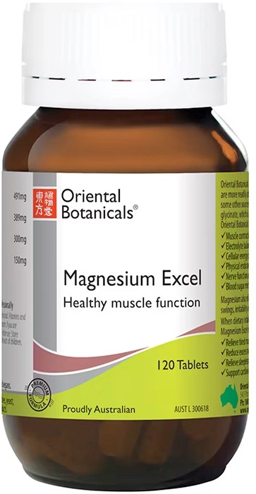 Oriental Botanicals Magnesium Excel 120 Tablets