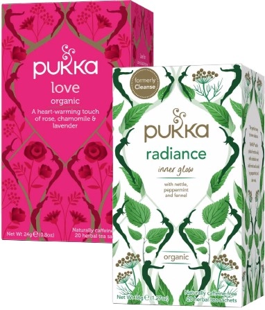 Pukka Love Tea Bags or Radiance Tea Bag 20 Pack