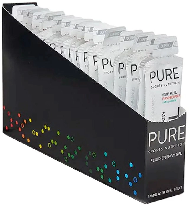 Pure Sports Nutrition Fluid Energy Gel Raspberry Caffeine 18 x 50g