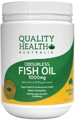 Quality Health Odourless Fish Oil 1000mg 400 Capsules