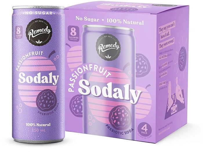 Remedy Sodaly Passionfruit 4x250ml