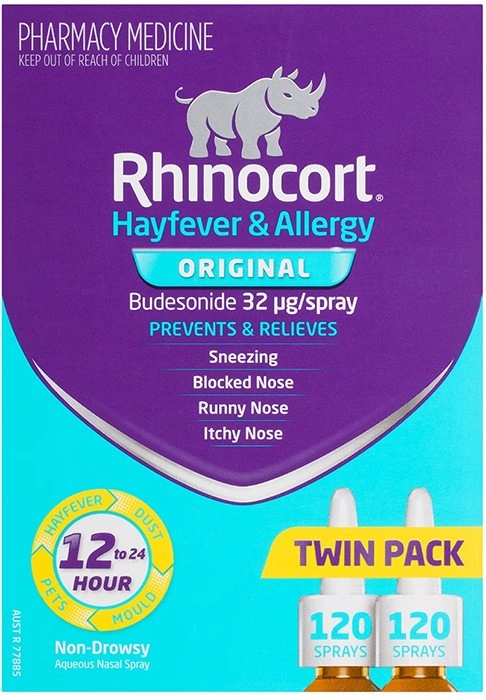 Rhinocort Hayfever & Allergy Original Nasal Spray 120 Sprays x 2 Pack