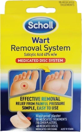 Scholl Wart Removal System Washproof 15 Pack