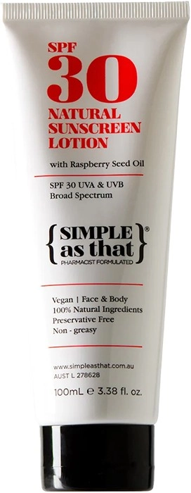 Simple As That Natural Sunscreen Lotion SPF30 100ml