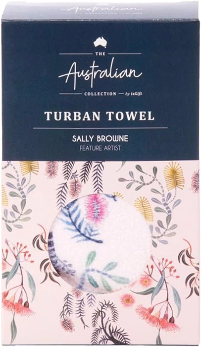 The Australian Collection Turban Hair Towel (Botanical Design Selected at Random)