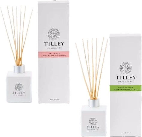 Tilley Reed Diffuser Pink Lychee or Coconut & Lime 150ml