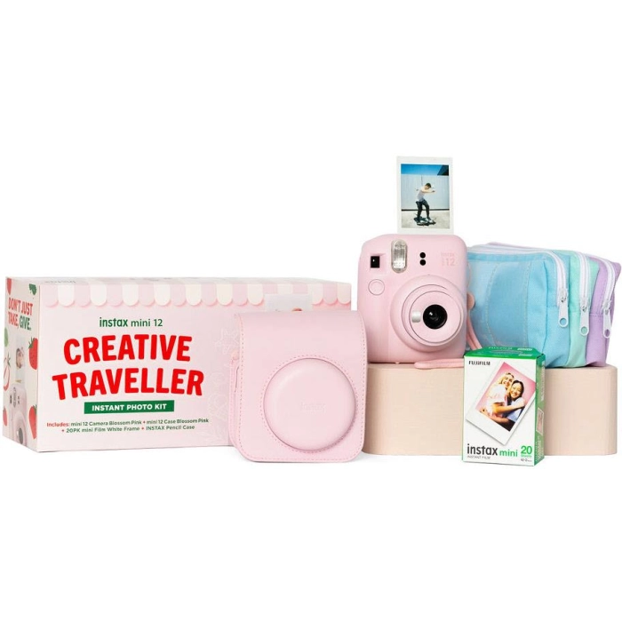 Fujifilm Instax Mini12 Creative Traveller Instant Photo Kit (Blossom Pink)