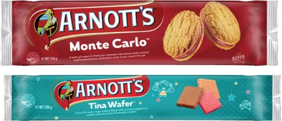 Arnott's Monte Carlo or Tina Wafer Biscuits 200g-250g