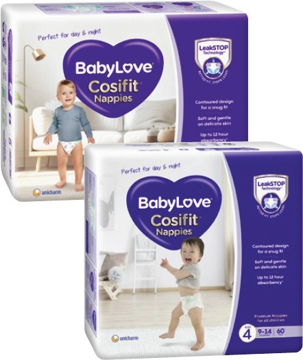 BabyLove Cosifit Jumbo Nappies 54 Pack-84 Pack