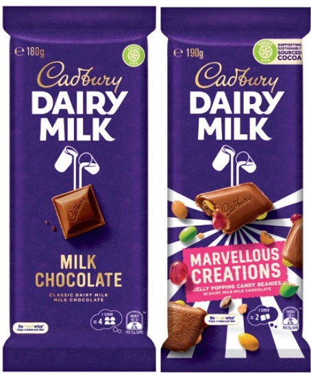 Cadbury Dairy Milk Block Chocolate 150g-190g