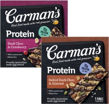 Carman's Protein Bars 150g-200g