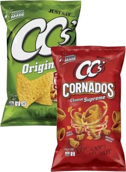 CC's Corn Chips 175g or Cornados 110g