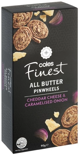 Coles Finest All Butter Pinwheel Crackers 90g