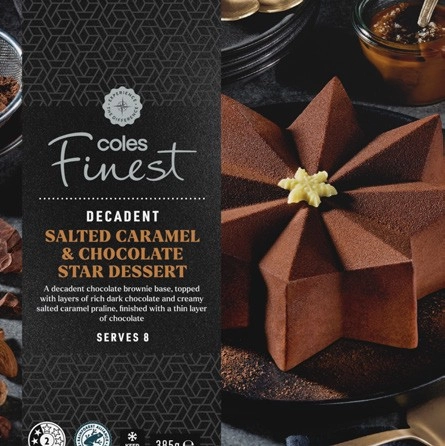 Coles Finest Salted Caramel & Chocolate Star Dessert 385g