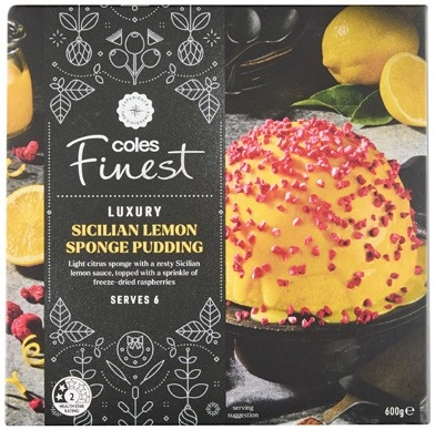 Coles Finest Sicilian Lemon Sponge Pudding 600g