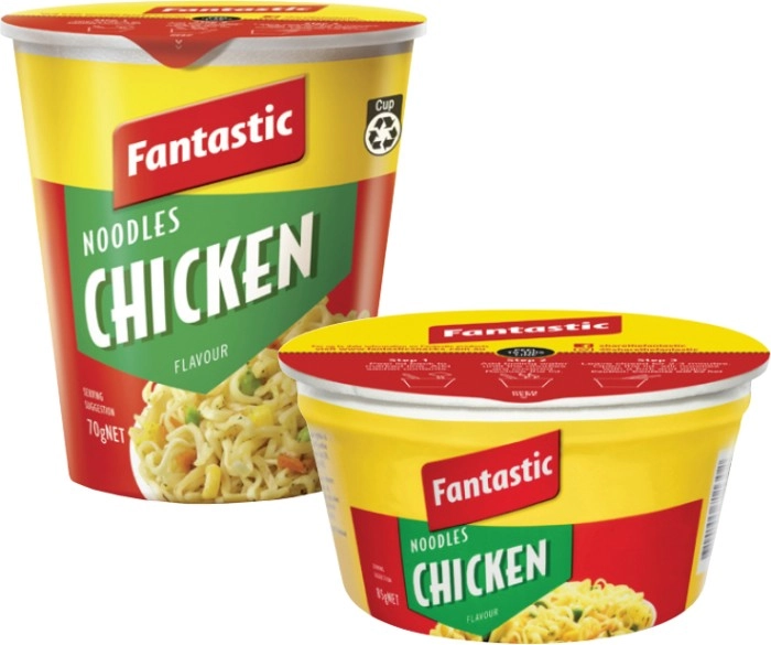 Fantastic Noodle Cup or Bowl 70g-85g