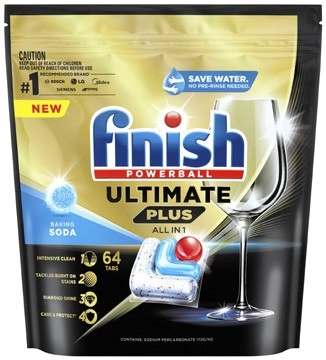 Finish Ultimate Plus Dishwashing Tablets 64 Pack