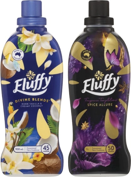 Fluffy Concentrated Fabric Conditioner 900mL-1 Litre