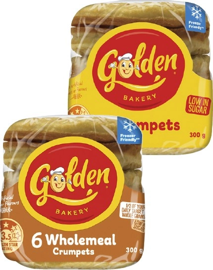 Golden Crumpet Rounds 6 Pack 300g