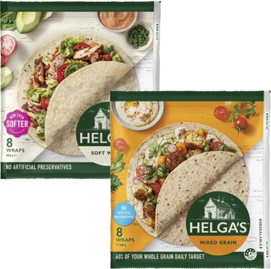 Helga's Wraps 445g-508g