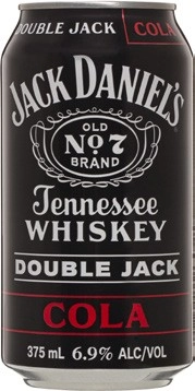 Jack Daniels Double Jack & Cola Cans 10x375mL