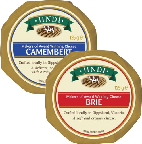 Jindi Brie or Camembert Cheese 125g