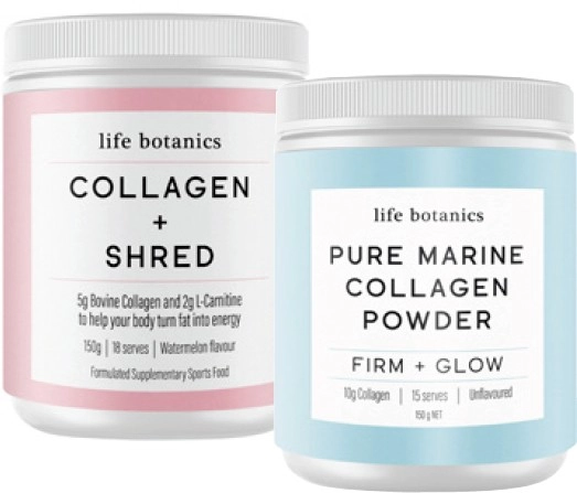 Life Botanics Pure Marine Collagen Powder Unflavoured or Collagen + Shred Powder 150g^